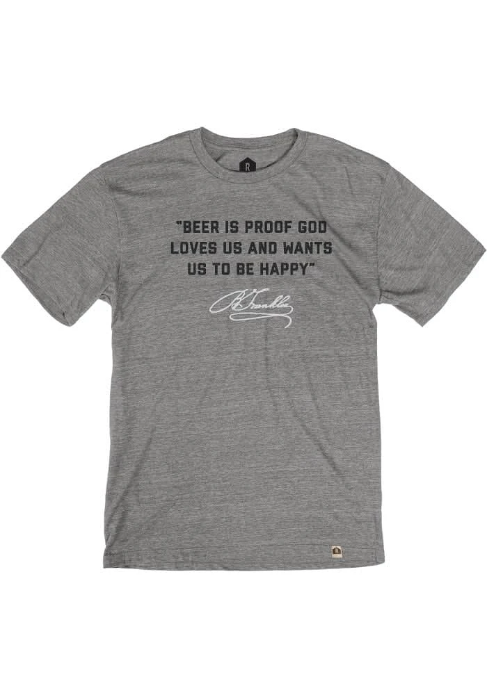 Rally Philadelphia Grey Ben Franklin Quote Short Sleeve Fashion T Shirt