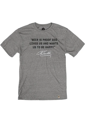 Rally Philadelphia Grey Ben Franklin Quote Short Sleeve Fashion T Shirt