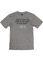 Rally Philadelphia Grey Ben Franklin Quote Short Sleeve Fashion T Shirt