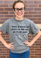 Rally Philadelphia Grey Ben Franklin Quote Short Sleeve Fashion T Shirt