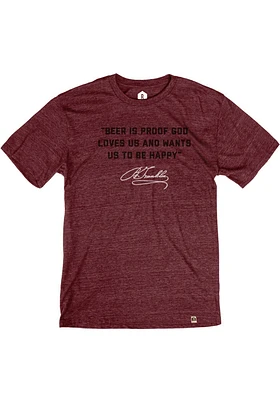 Rally Philadelphia Maroon Ben Franklin Quote Short Sleeve Fashion T Shirt