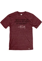 Rally Philadelphia Maroon Ben Franklin Quote Short Sleeve Fashion T Shirt