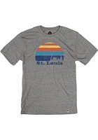 Rally St Louis Grey Sunset Icon Short Sleeve Fashion T Shirt