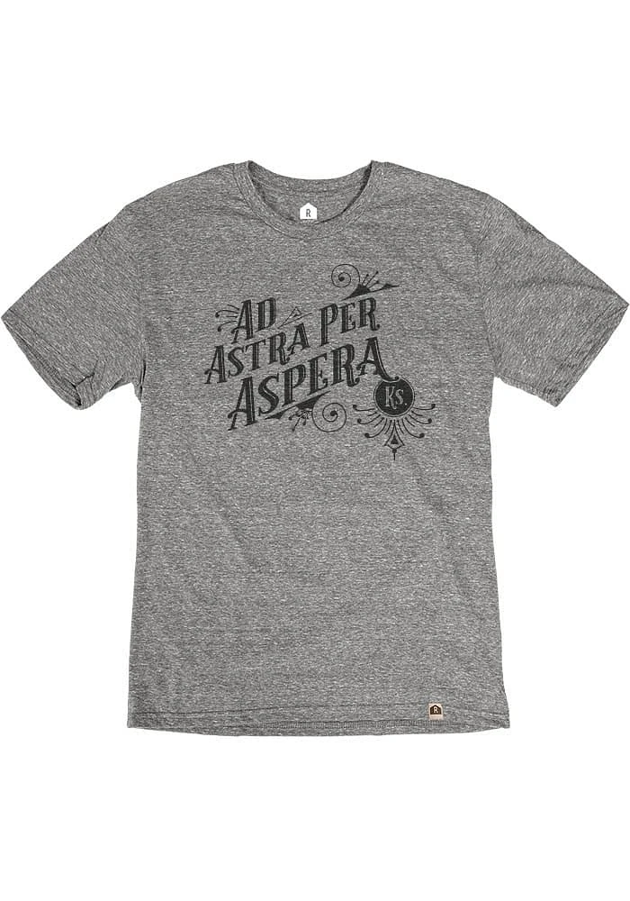 Rally Kansas Grey Ad Astra Short Sleeve Fashion T Shirt