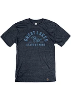 Rally Michigan Navy Blue Great Lakes Short Sleeve Fashion T Shirt