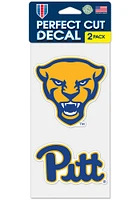 Pitt Panthers 4x4 inch 2 Pack Auto Decal - Blue