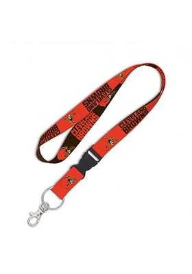 Cleveland Browns Team Logo Lanyard - Orange
