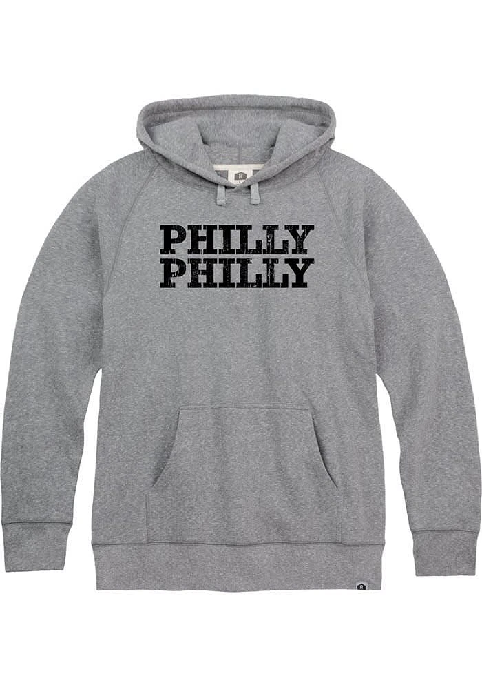 Rally Philadelphia Mens Grey Philly Long Sleeve Hoodie