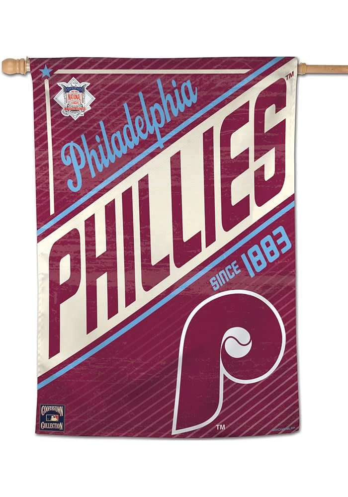 Philadelphia Phillies 28x40 inch Cooperstown Banner - Maroon