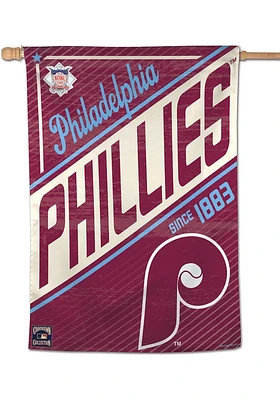 Philadelphia Phillies 28x40 inch Cooperstown Banner - Maroon