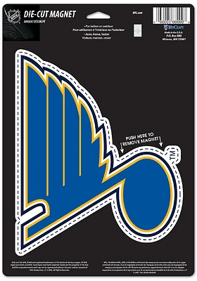 St Louis Blues 6x9 inch Die Cut Car Magnet - Blue