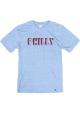 Rally Philadelphia Light Blue Block Short Sleeve Fashion T Shirt