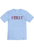 Rally Philadelphia Light Blue Block Short Sleeve Fashion T Shirt