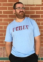 Rally Philadelphia Light Blue Block Short Sleeve Fashion T Shirt