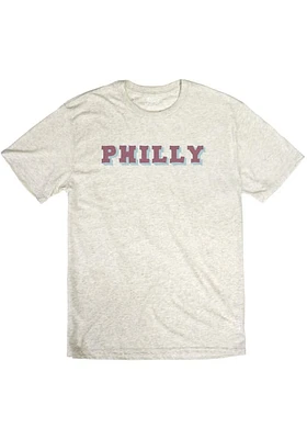 Rally Philadelphia Oatmeal Block Short Sleeve Fashion T Shirt
