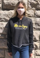 Missouri Tigers Womens Black Cassie High Jinks Cropped Hooded Sweatshirt