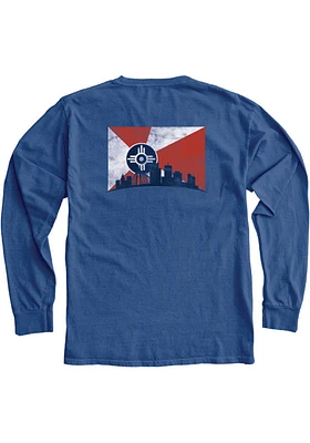 Wichita Blue Skyline Long Sleeve T Shirt