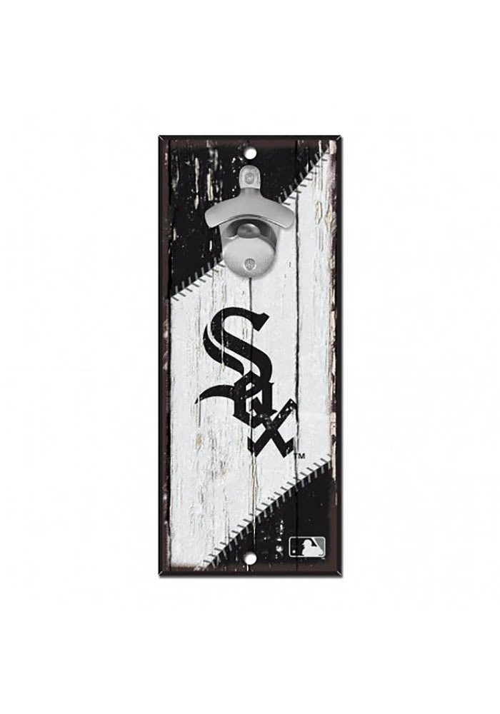 Chicago White Sox 5X11 Bottle Opener Sign - White