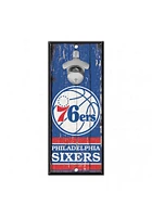 Philadelphia 76ers 5X11 Bottle Opener Sign - Blue