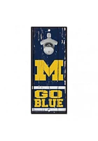 Michigan Wolverines 5X11 Bottle Opener Sign - Blue