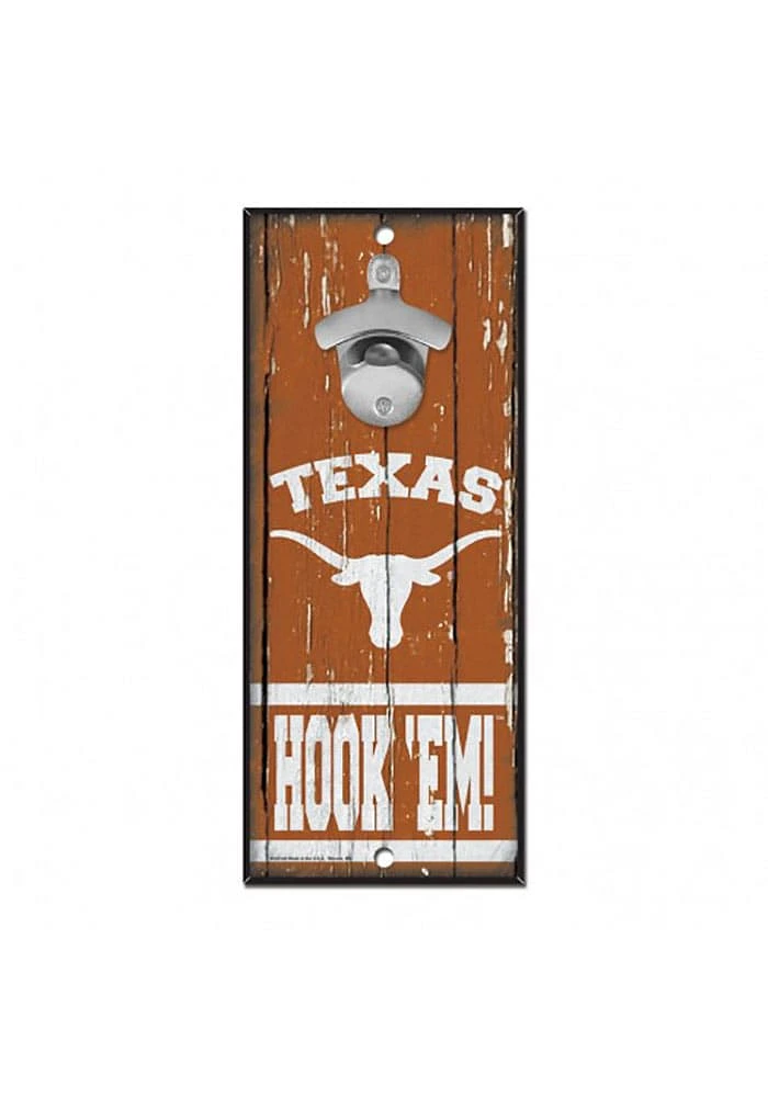 Texas Longhorns 5X11 Bottle Opener Sign - Burnt Orange