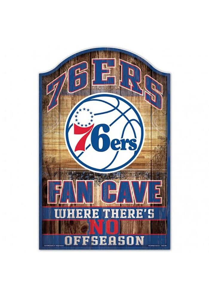 Philadelphia 76ers 11x17 Fan Cave Sign - Blue
