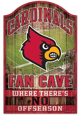 Louisville Cardinals 11x17 Fan Cave Sign - Red