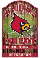 Louisville Cardinals 11x17 Fan Cave Sign - Red