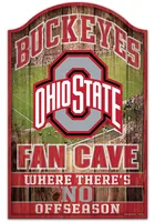 Ohio State Buckeyes 11x17 Fan Cave Sign - Red