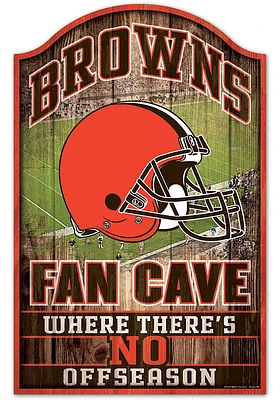 Cleveland Browns 11x17 Fan Cave Sign - Brown