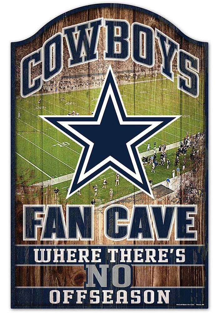 Dallas Cowboys 11x17 Fan Cave Sign - Blue