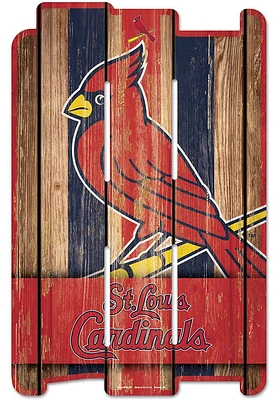 St Louis Cardinals 11x17 Vertical Plank Sign - Brown