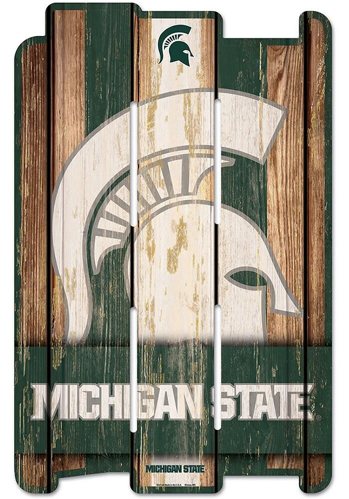 Michigan State Spartans 11x17 Vertical Plank Sign -