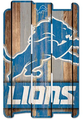 Detroit Lions 11x17 Vertical Plank Sign -