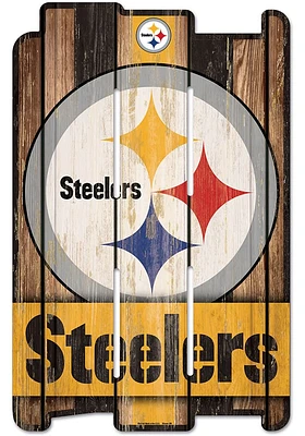 Pittsburgh Steelers 11x17 Vertical Plank Sign -
