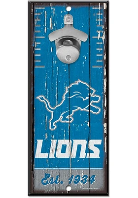 Detroit Lions 5X11 Bottle Opener Sign -