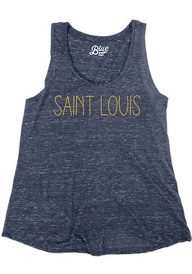 St Louis Womens Navy Blue Wordmark Tank Top