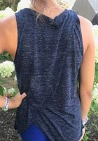 St Louis Womens Navy Blue Wordmark Tank Top