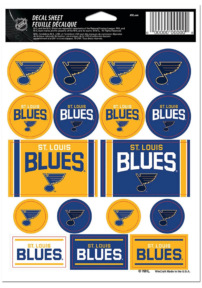 St Louis Blues 5x7 Stickers - Blue