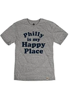 Rally Philadelphia Grey Happy Place Short Sleeve Fashion T Shirt