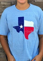 Rally Texas Light Blue State Flag Short Sleeve Fashion T Shirt
