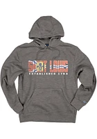 St Louis Mens Graphite Wordmark Flag Long Sleeve Hoodie