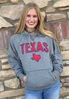 Texas Mens Black Wordmark Long Sleeve Hoodie