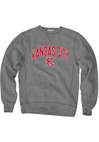 Kansas City Mens Black Wordmark Long Sleeve Crew Sweatshirt