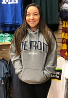 Detroit Mens Grey Wordmark Long Sleeve Hoodie