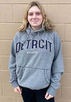 Detroit Mens Grey Wordmark Long Sleeve Hoodie