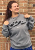 Cincinnati Mens Grey Wordmark Long Sleeve Crew Sweatshirt