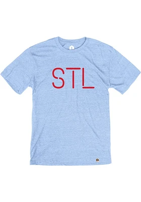 Rally St Louis Light Blue STL Short Sleeve Fashion T Shirt