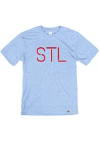 Rally St Louis Light Blue STL Short Sleeve Fashion T Shirt