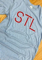 Rally St Louis Light Blue STL Short Sleeve Fashion T Shirt